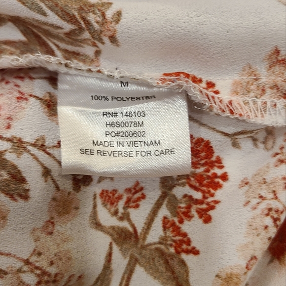 Hippie Rose Floral Print Top Size M - Picture 5 of 5